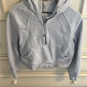 Lululemon Athletica Gray Cropped Sweater with Hood